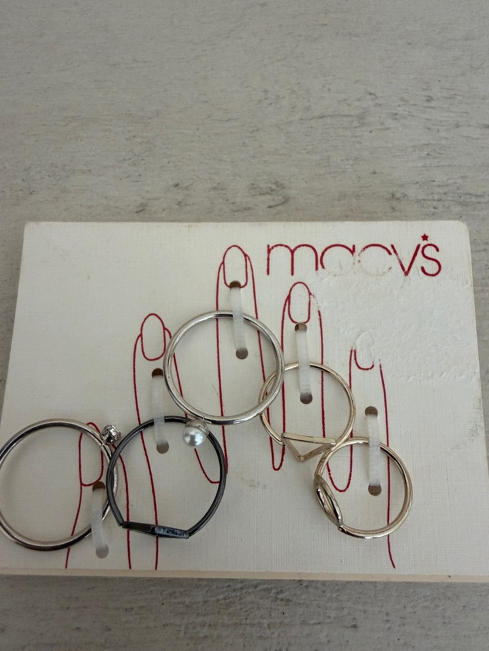 Macy's Mixed Metal  Ring Set in Silver and Gold